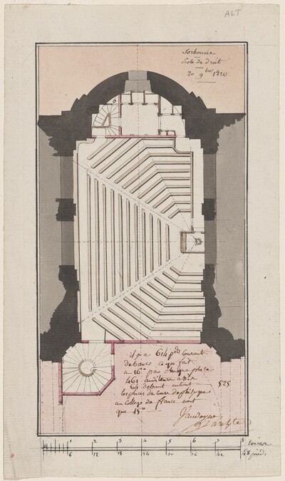 Study for the Renovation of a Law Classroom at the Sorbonne