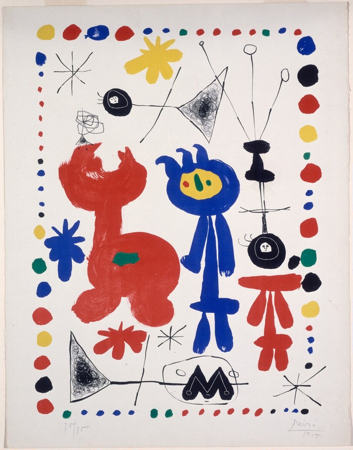 Figure and Birds by Joan Miró