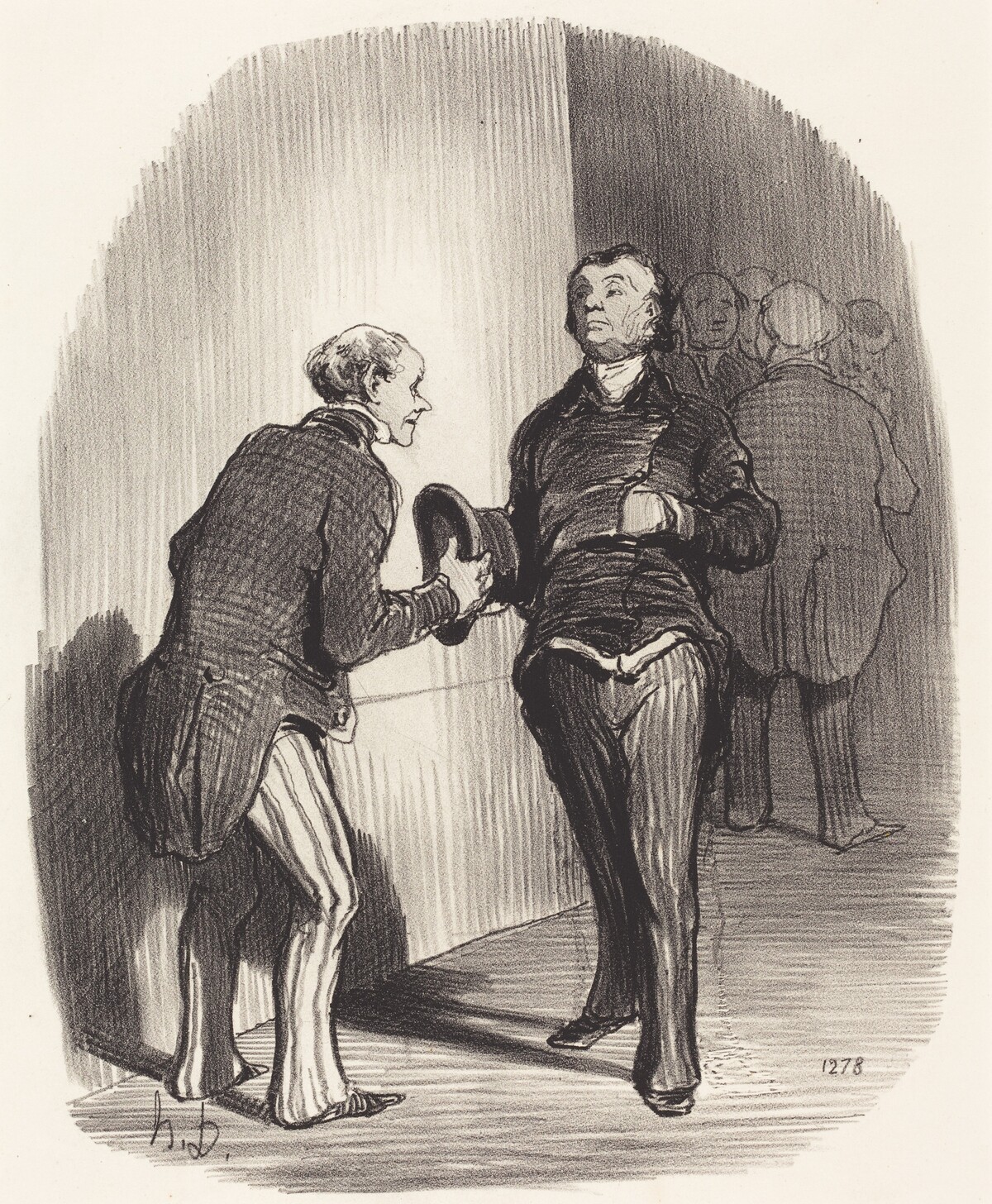 Vue d'une antichambre ministérielle... by Honoré Daumier