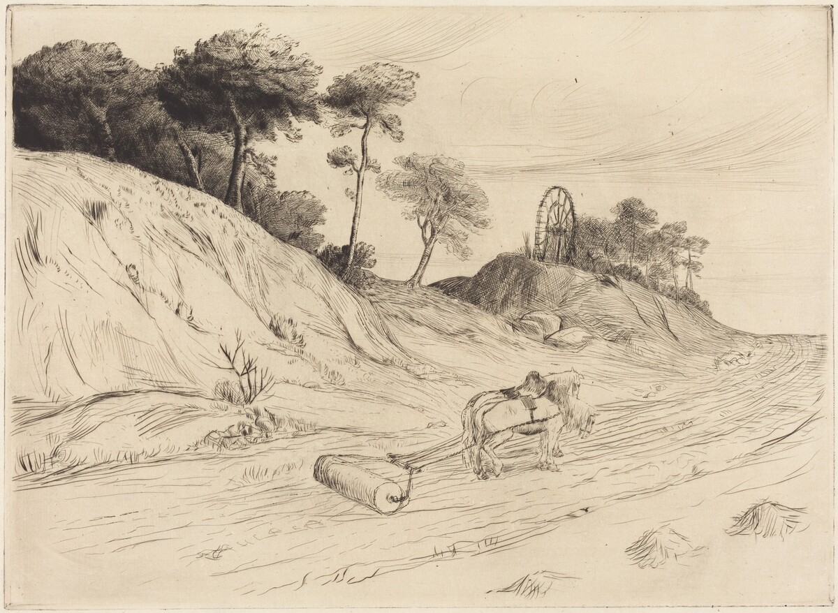 Landscape with Roller (Le paysage au rouleau) by Alphonse Legros