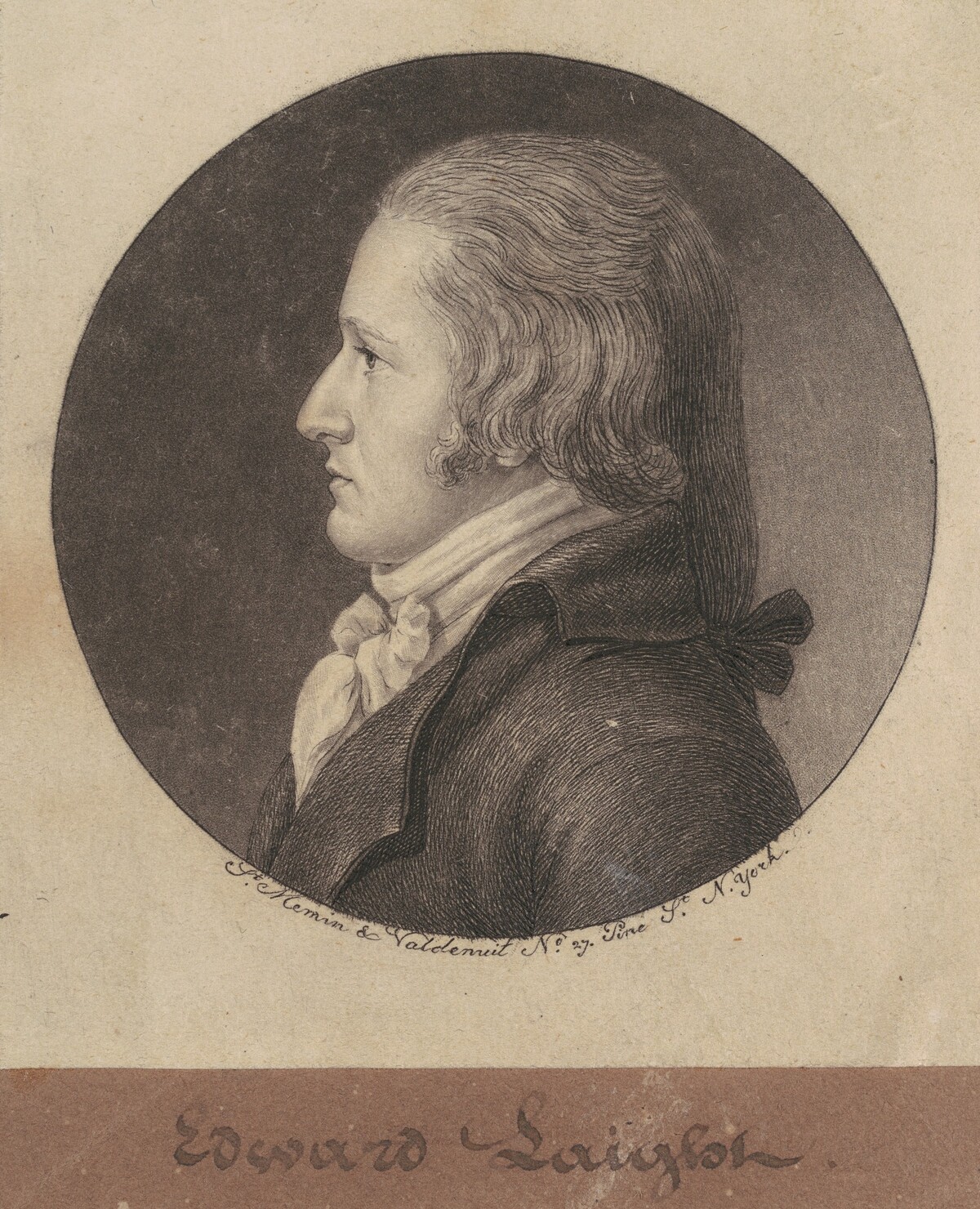 Edward William Laight by Charles B. J. Févret de Saint-Mémin