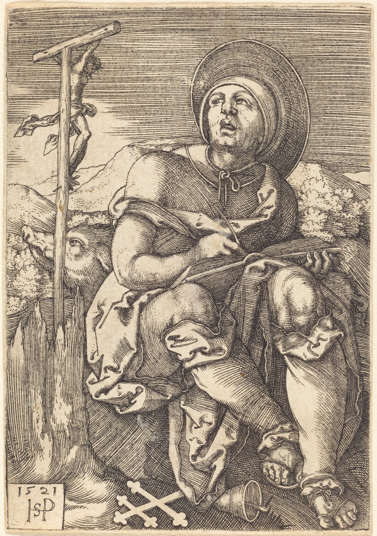 Saint Anthony the Hermit by Sebald Beham