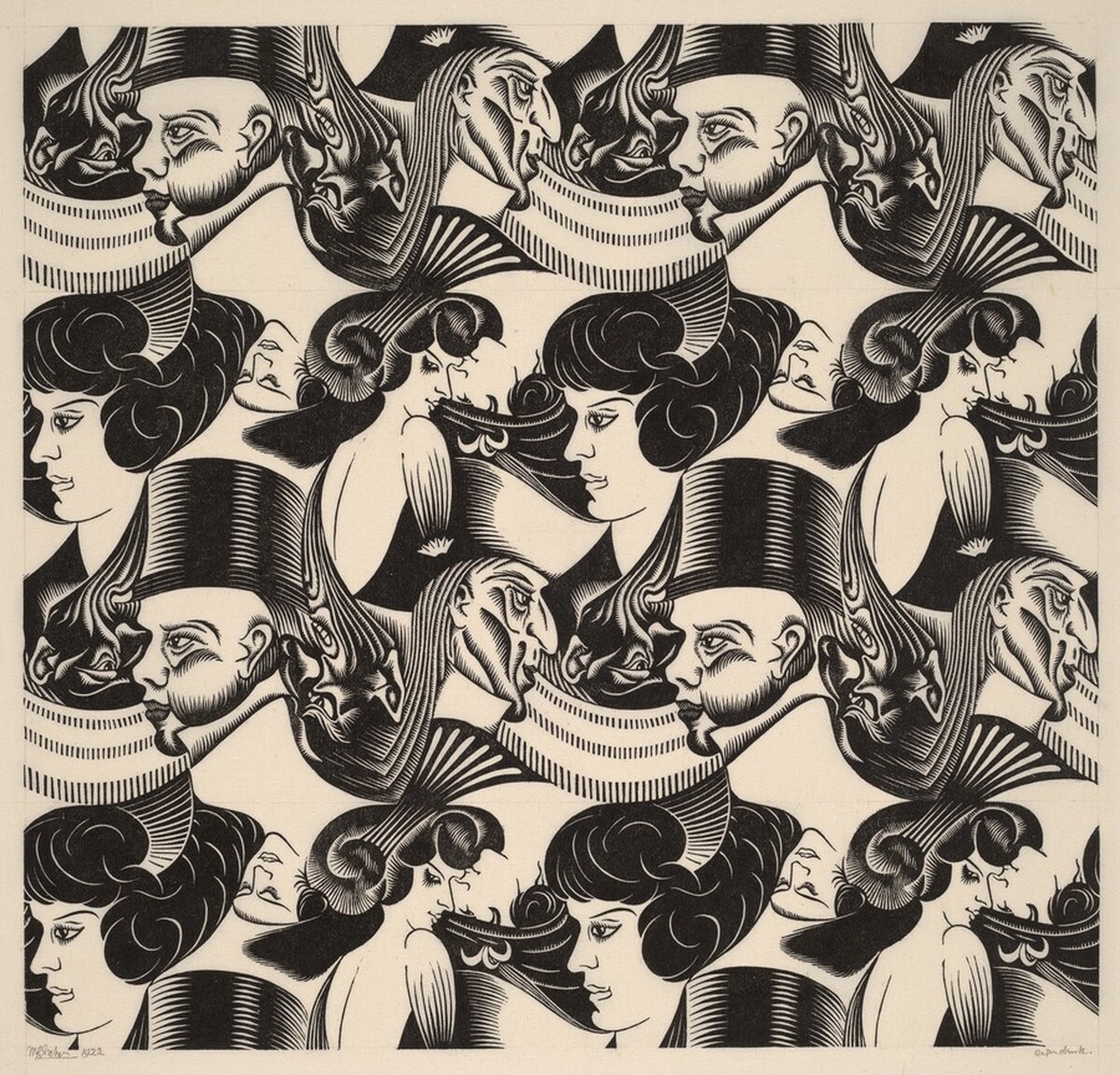 Eight Heads by M.C. Escher