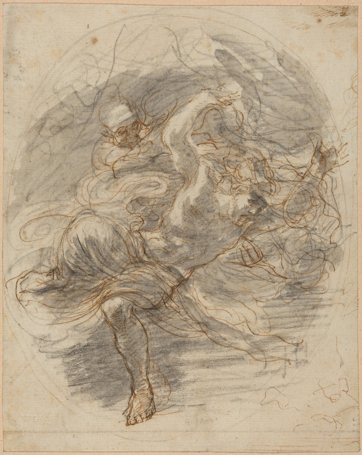 A Young Man Pursued by Death by Stefano Della Bella
