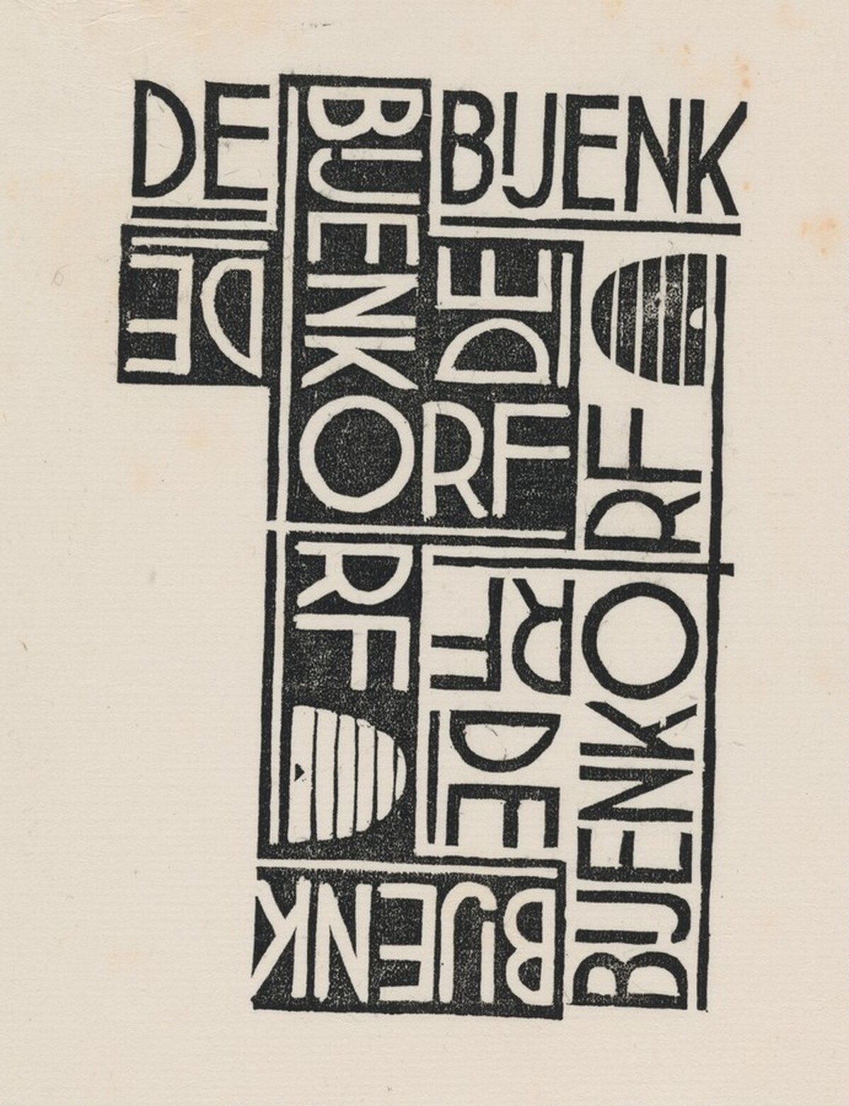Design for wrapping paper: De Bijenkorf by M.C. Escher