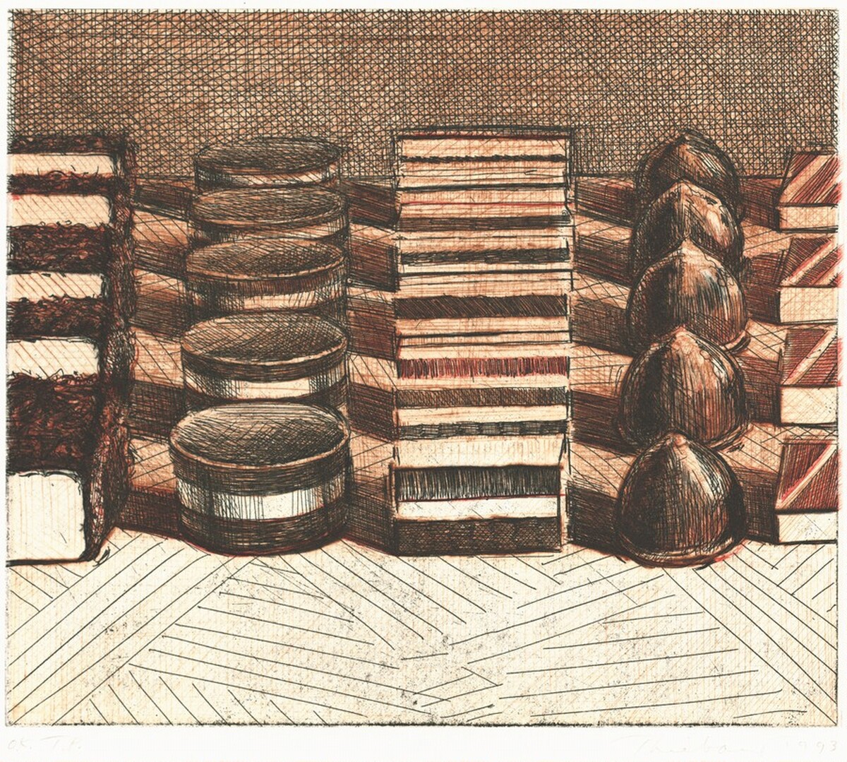 Chocolates by Wayne Thiebaud