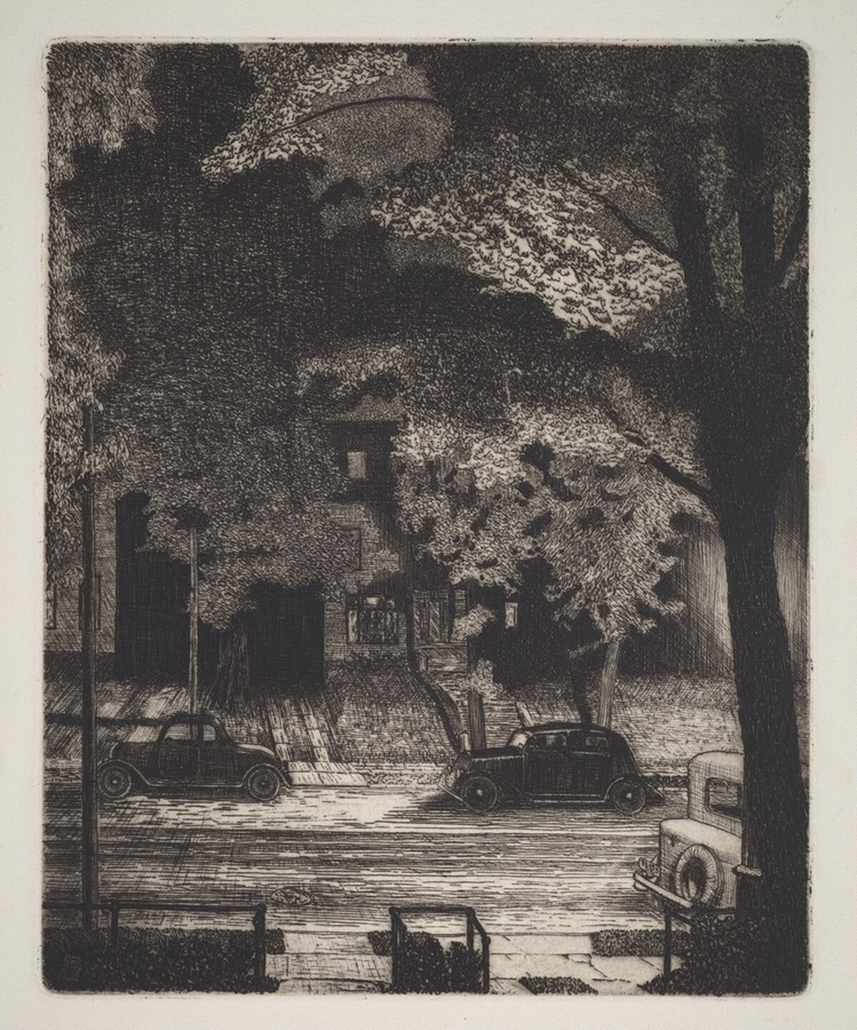 Untitled  (Frontyards at Night) by Kevin B. O'Callahan