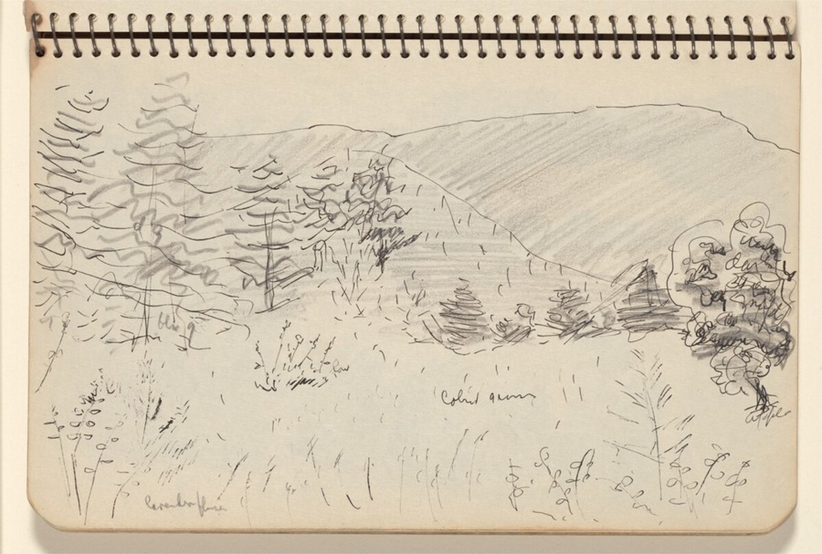 Trees Against the Hills by Milton Avery