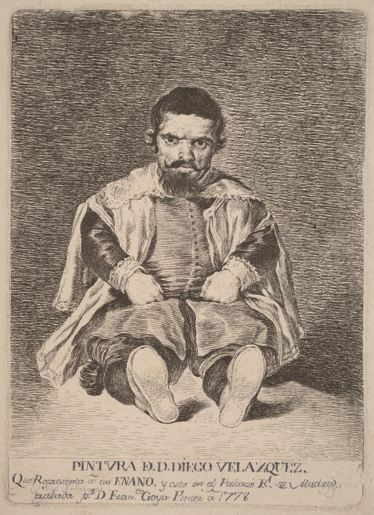 Un enano (A Dwarf) by Francisco Goya after Diego Velázquez