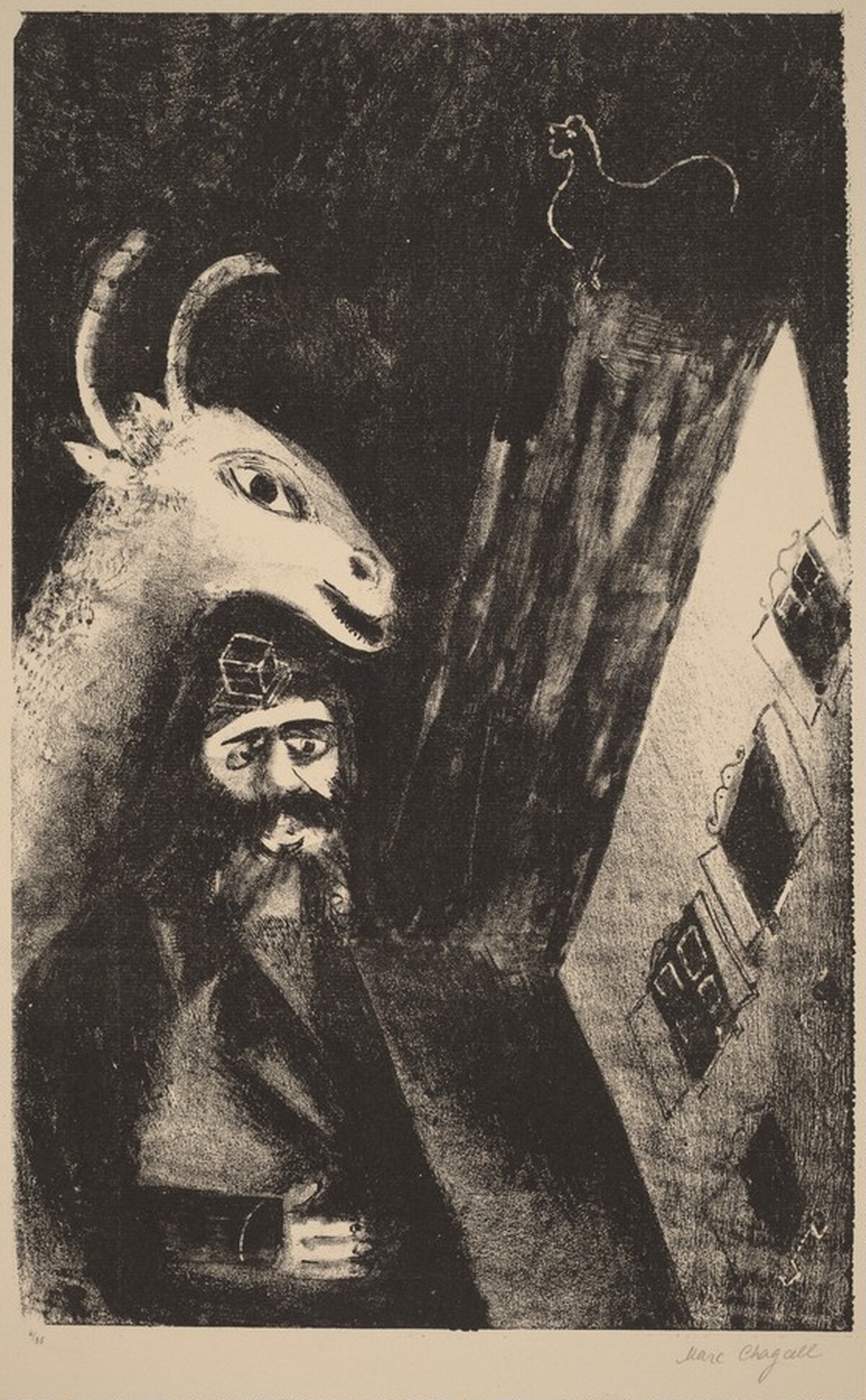 Goat in the Night by Marc Chagall