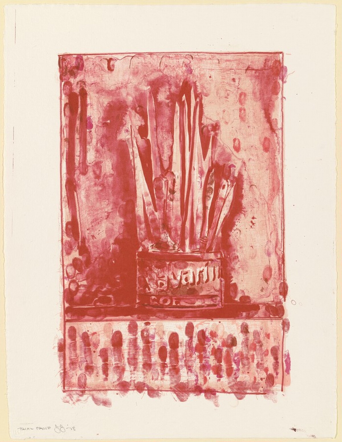 Savarin 3 (Red) [trial proof] by Jasper Johns