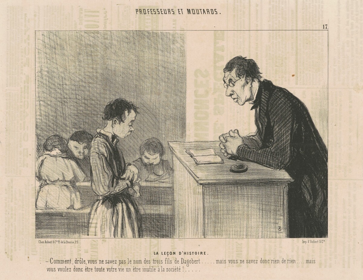 Le leçon d'histoire by Honoré Daumier