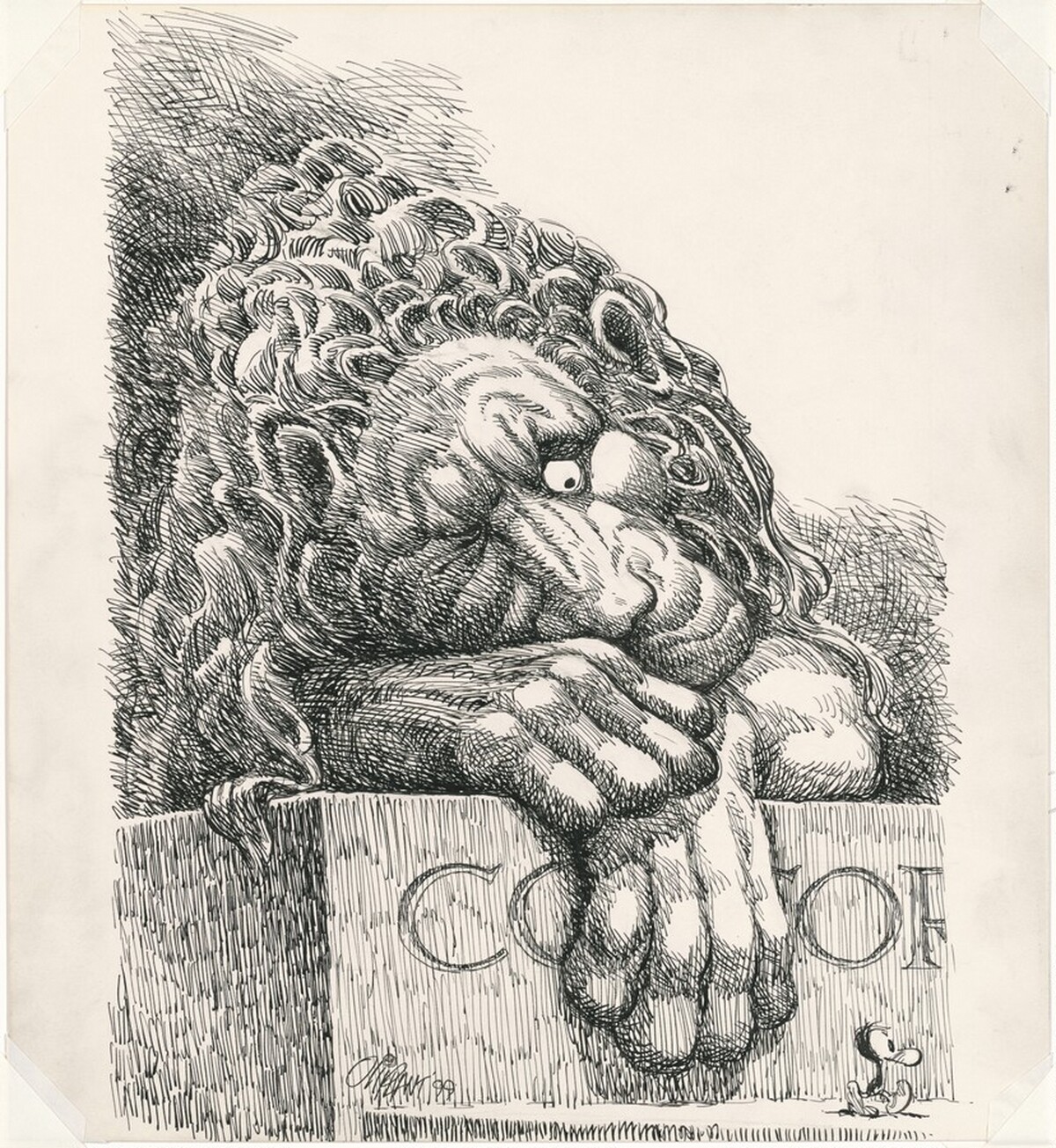 Corcoran Lion by Pat Oliphant