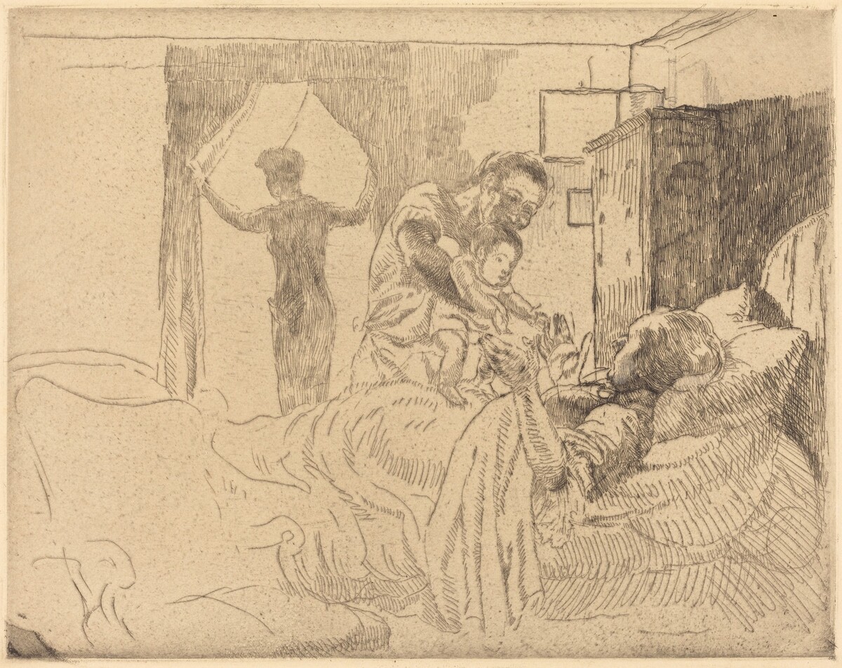 Greeting Grandmother (Le Bonjour à la Grand-mère) by Albert Besnard