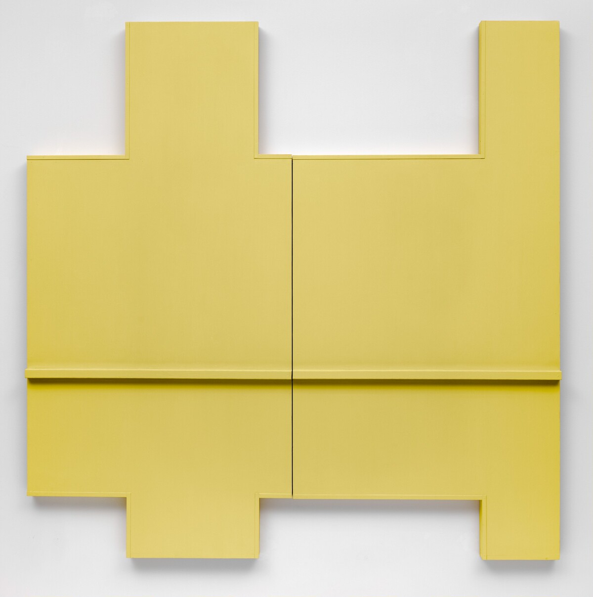 Yellow Wall (Section I + II) by Robert Mangold