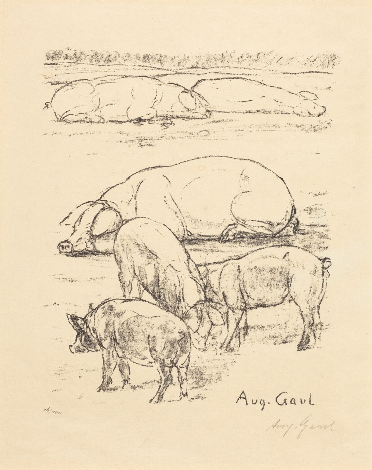 Pigs by August Gaul