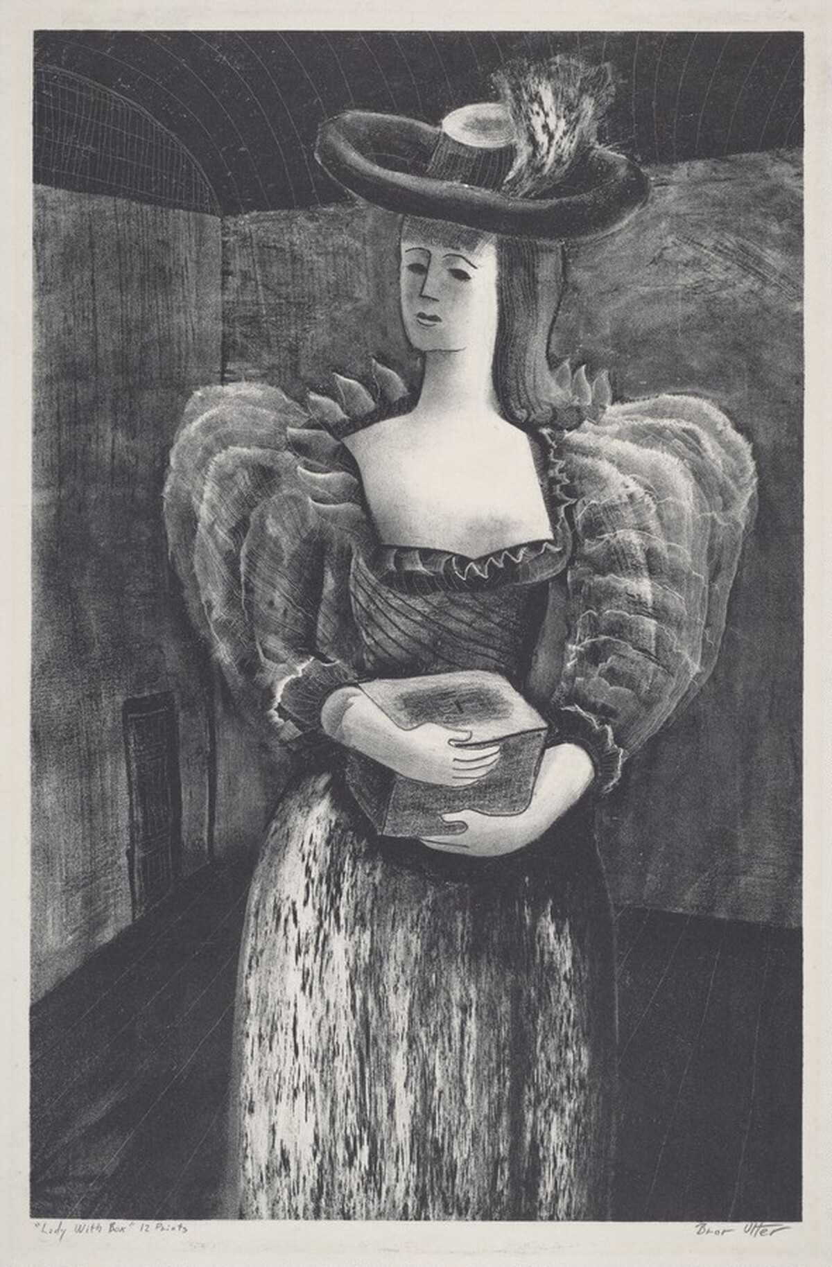 Lady With Box by Bror Utter