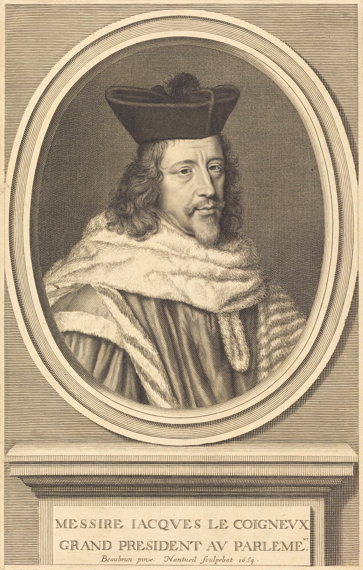 Jacques Le Coigneux by Robert Nanteuil after Henri Beaubrun