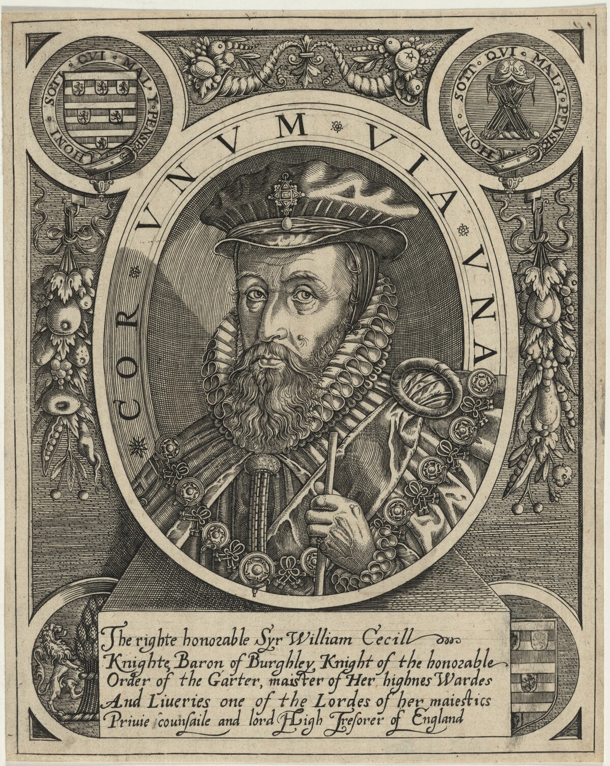 William Cecill, First Baron Burghley by Renold Elstrack