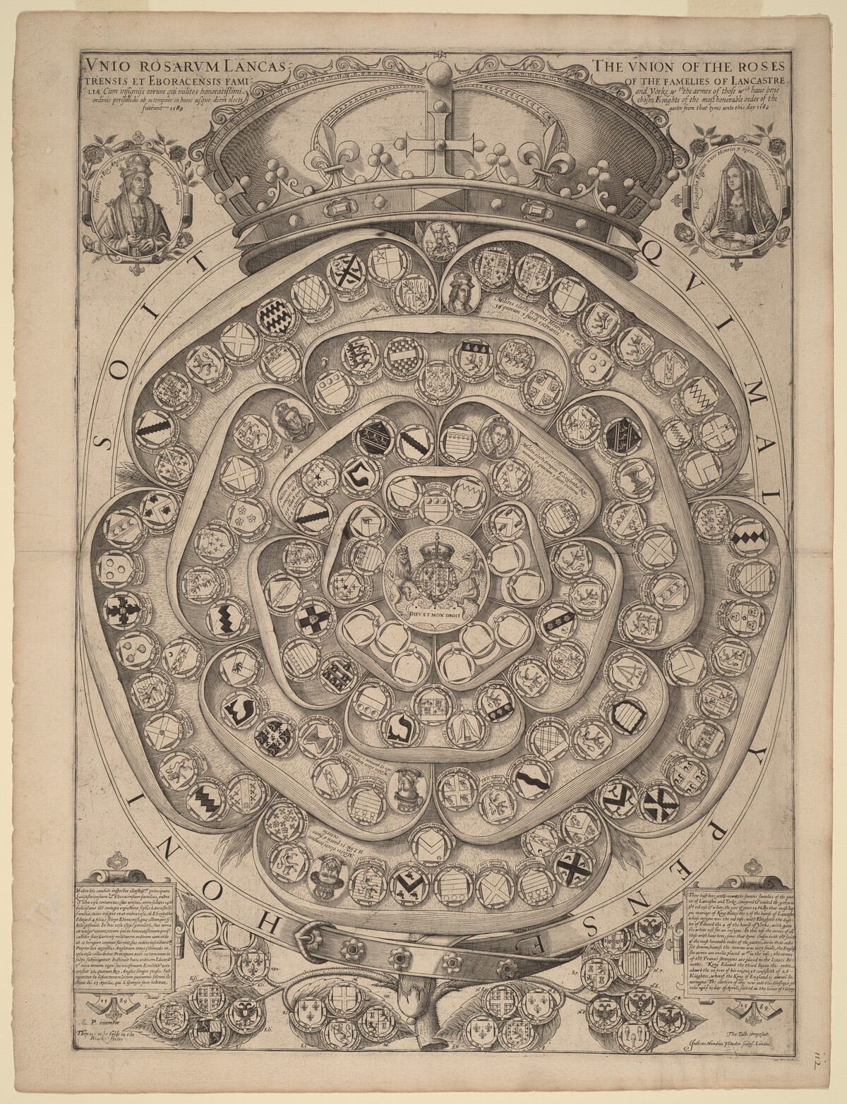 Talbot's Rose:  A Record of the Knights of the Garter, 1486-1589 by Jodocus Hondius I after Thomas Talbot