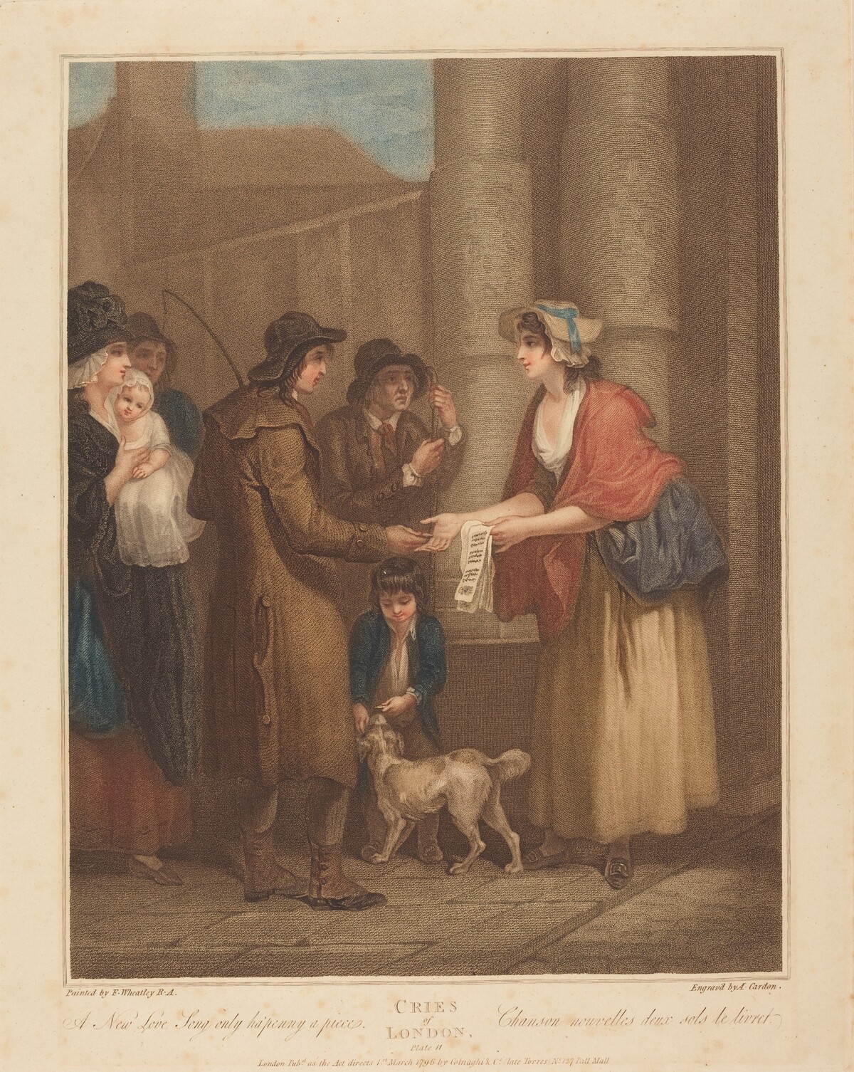A New Love Song Only a Ha'Penny a Piece by Anthony Cardon after Francis Wheatley
