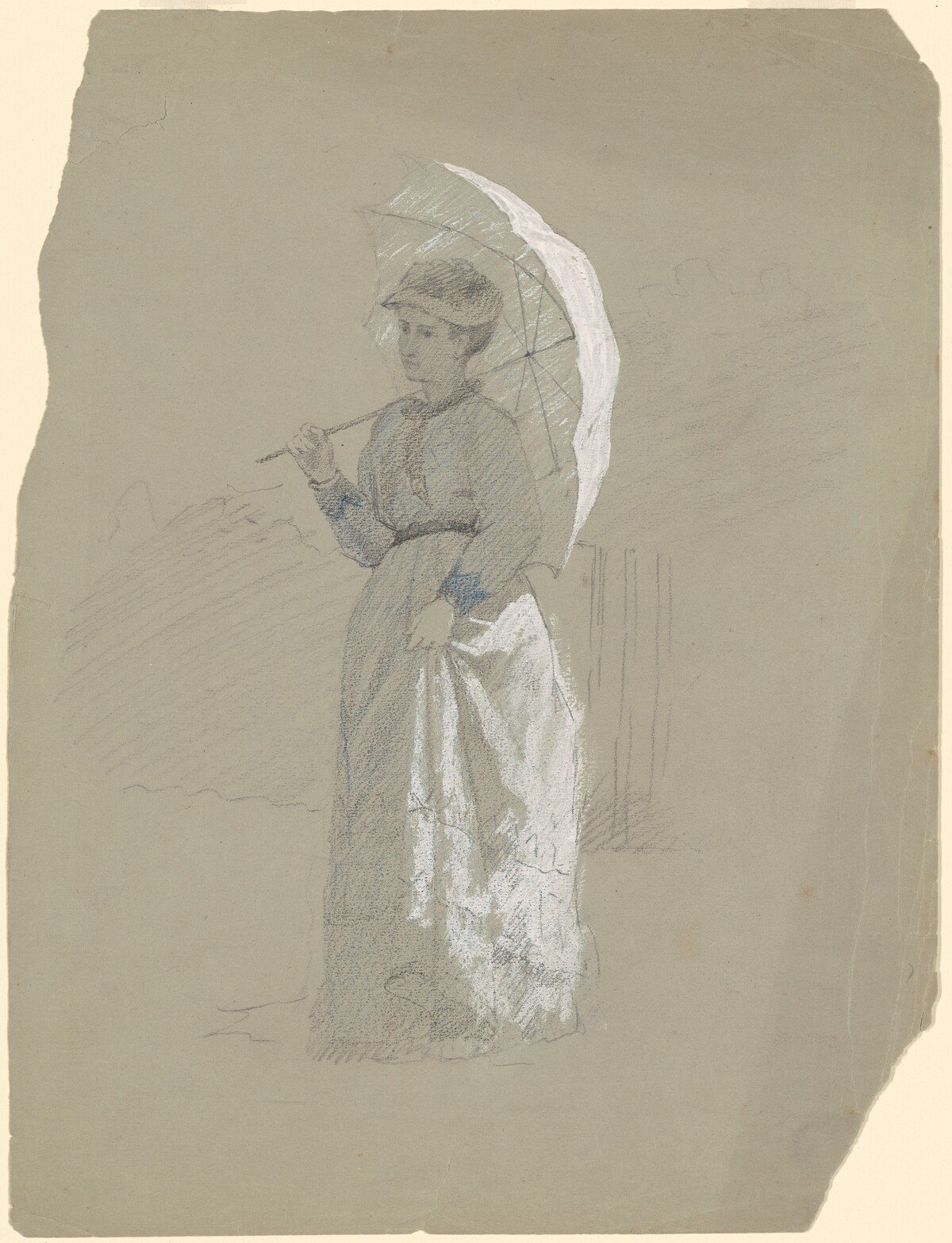 Woman with Parasol by Enoch Wood Perry, Jr.