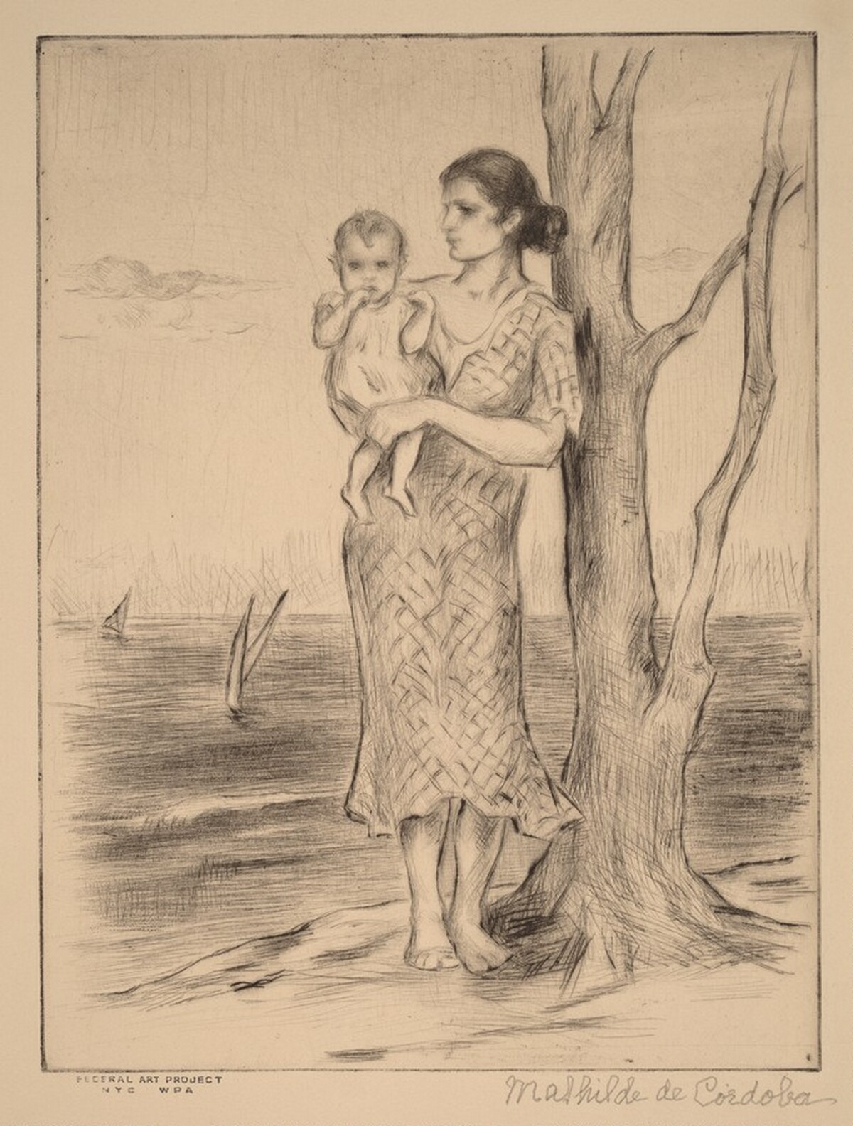 Untitled (Mother and Child) by Mathilde J. De Cordoba