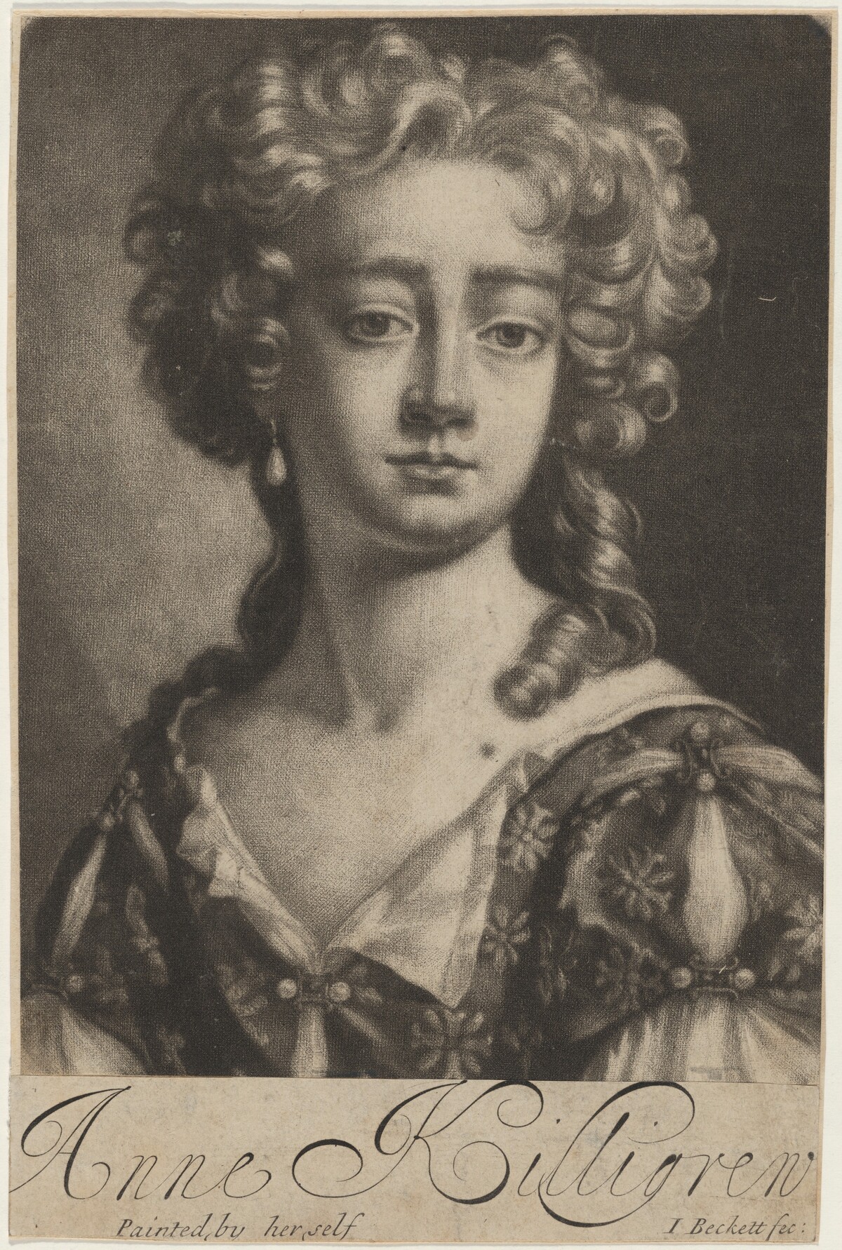 Mrs. Anne Killigrew by Isaak Beckett, after Anne Killigrew