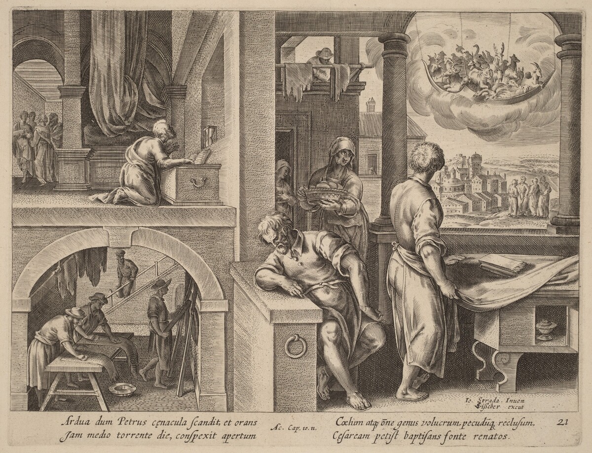 The Vision of Saint Peter by Philip Galle after Jan van der Straet
