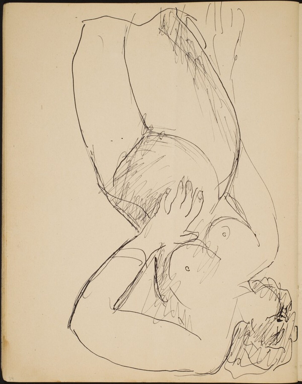 Liegender weiblicher Akt (Reclining Nude) [p. 34] by Max Beckmann