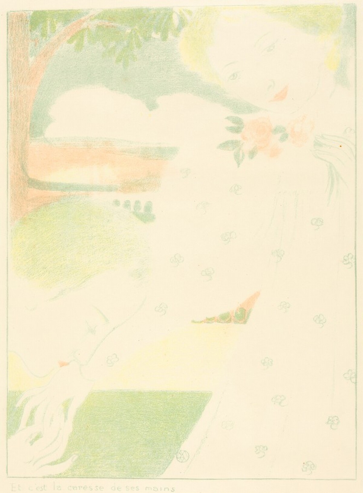 Et c'est la caresse de ses mains by Maurice Denis
