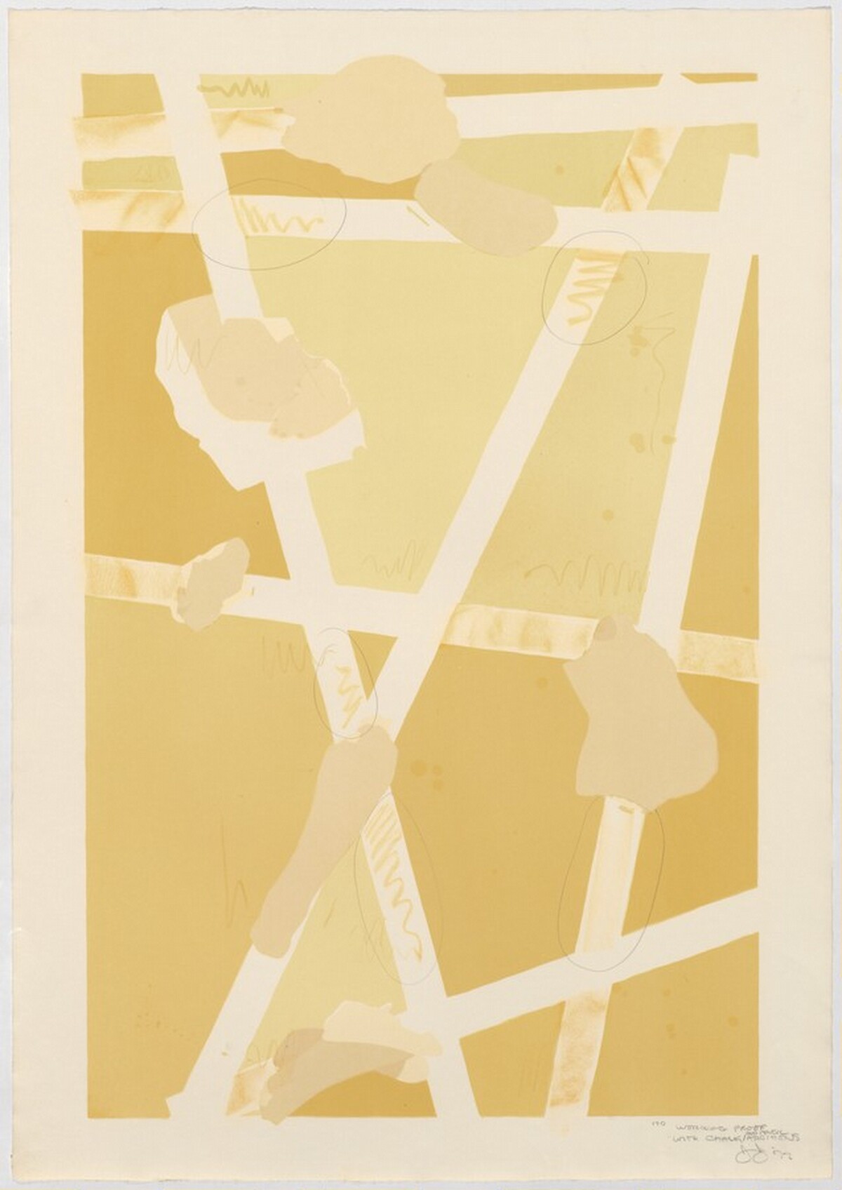Four Panels from Untitled 1972 [D panel, working proof 17] by Jasper Johns