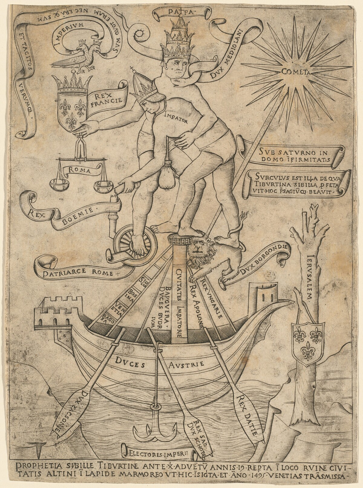 Allegory of the Emperor and the Pope by Italian 15th Century