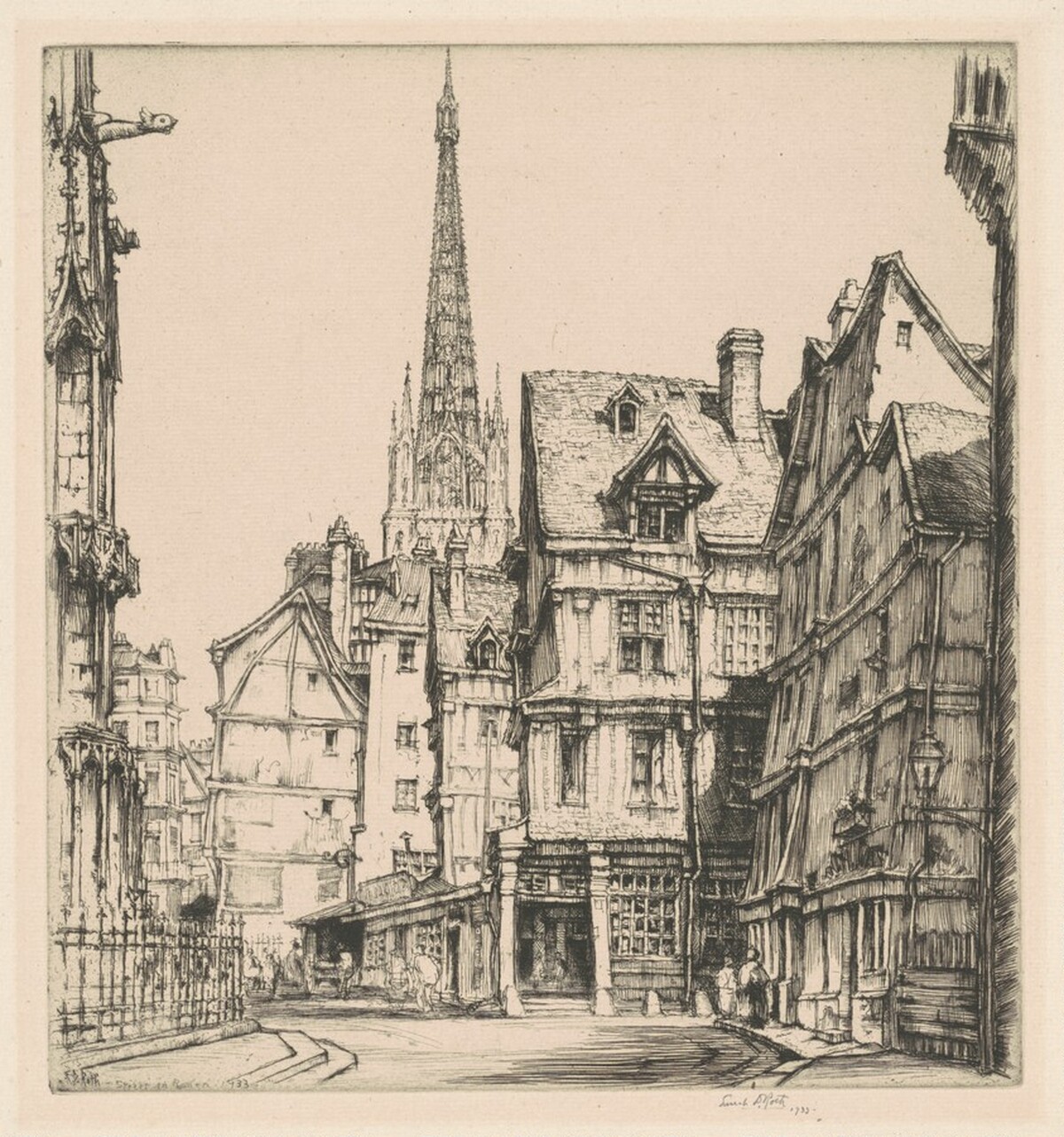 Street in Rouen by Ernest D. Roth