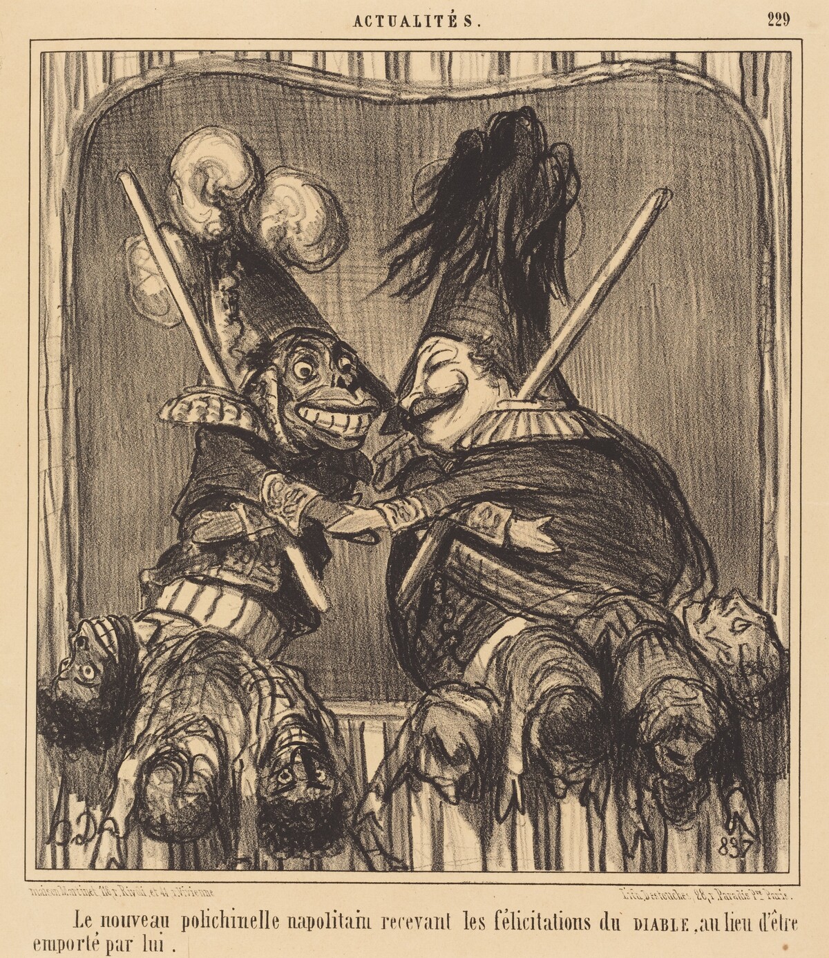 Le Nouveau polichinelle napolitain by Honoré Daumier