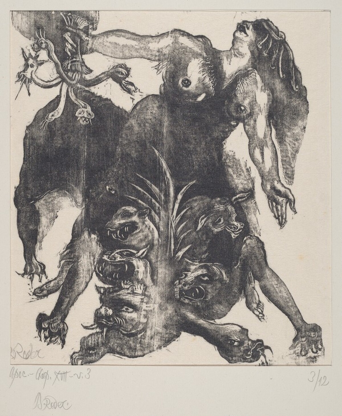 "And I saw a woman sit upon a scarlet coloured beast..." XVII.3 by Bernard Reder