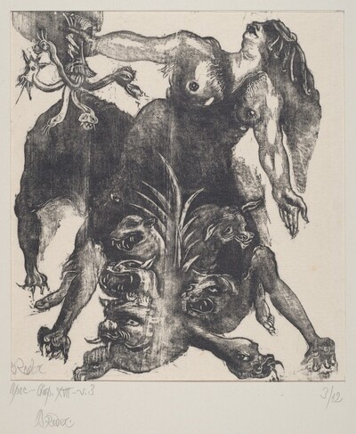 "And I saw a woman sit upon a scarlet coloured beast..." XVII.3