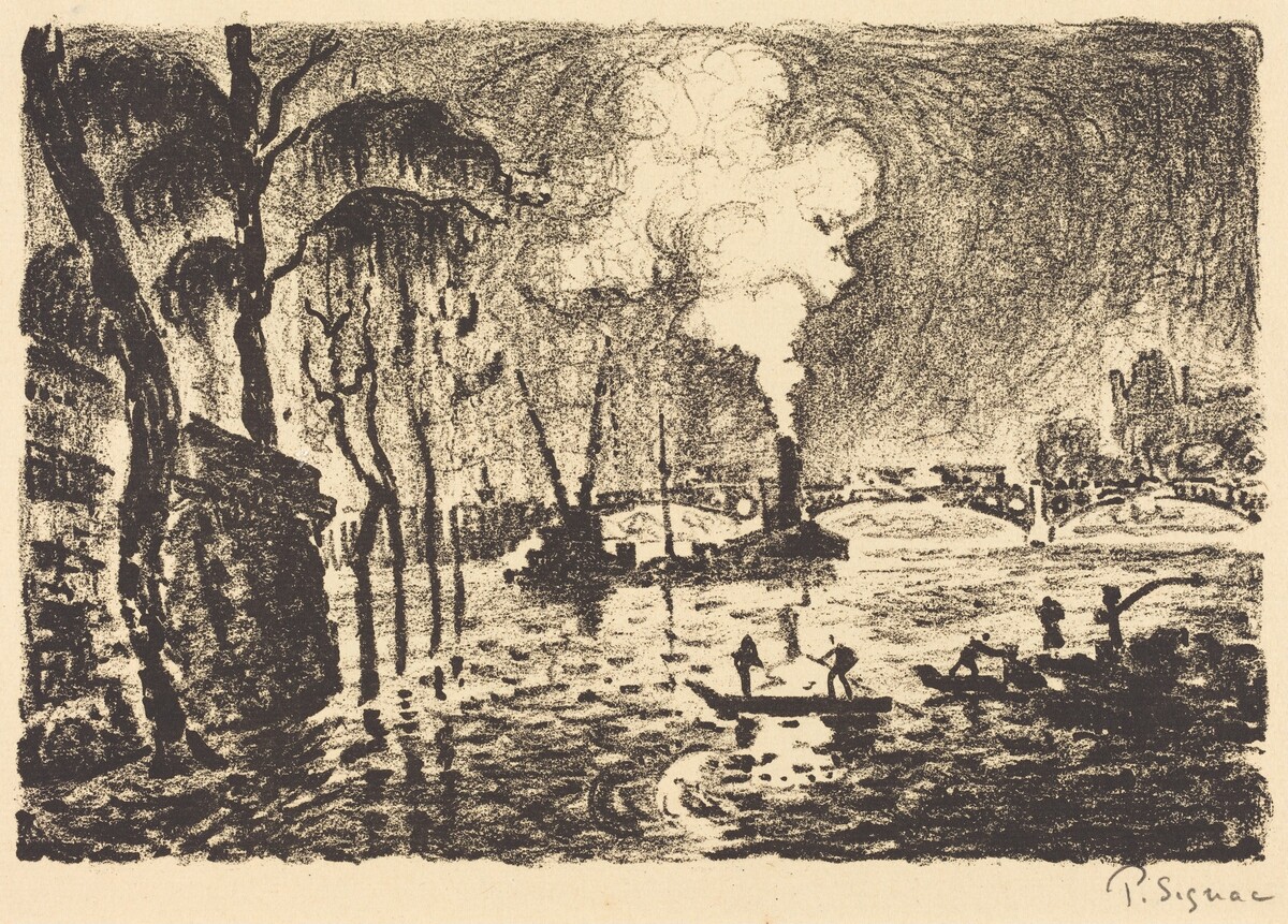 The Flooded Seine in 1910 (La Seine en crue, en 1910) by Paul Signac