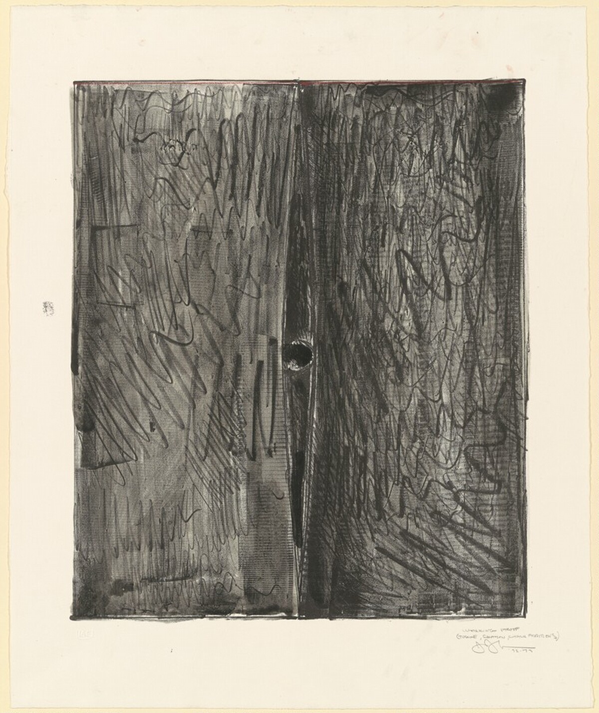 Painting with a Ball [working proof] by Jasper Johns
