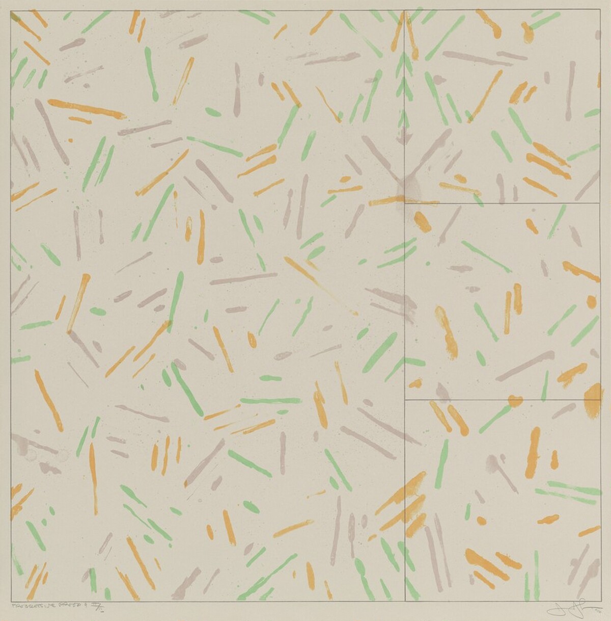 #6 (after 'Untitled 1975') [progressive proof 4] by Jasper Johns