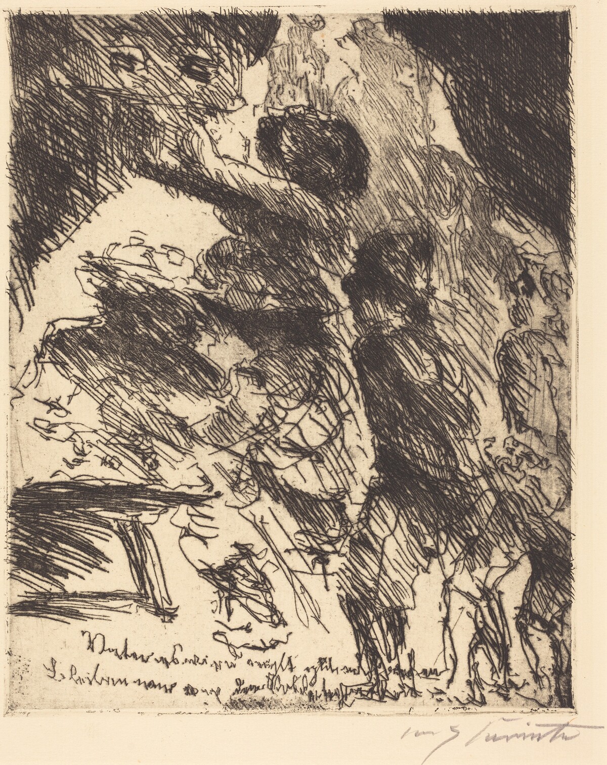 "Vater, es wird nicht gut ablaufen, bleiben wir von dem soldatenhaufen" ("Father, This Won't Turn Out Well, We should stay away from the gang of soldiers") by Lovis Corinth