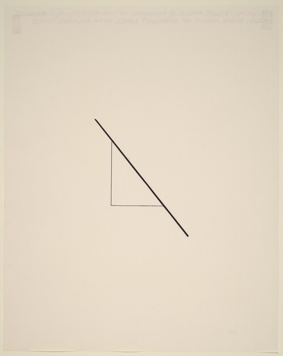 Diagonal/Right Angle 1 Diagonal of Two Fused Straight Lines; Right Angle of Straight Lines by Richard Tuttle