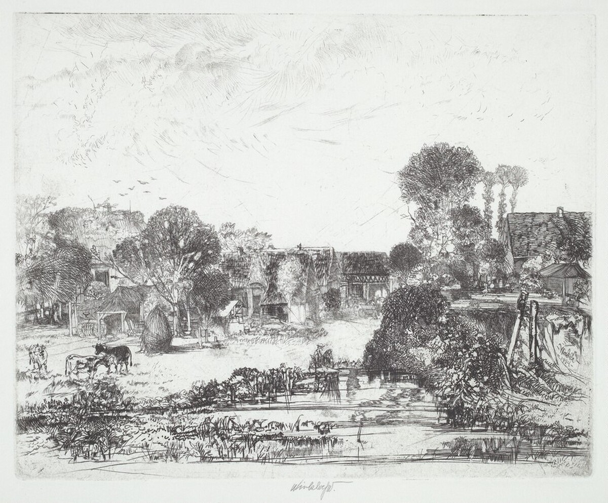 Farmyard in Normandy by John W. Winkler