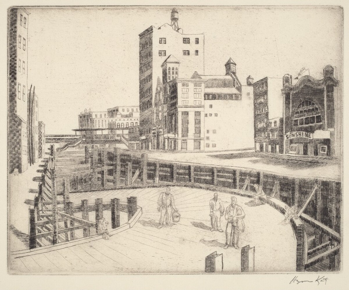 Untitled (Subway Under Construction) by Hyman William Katz