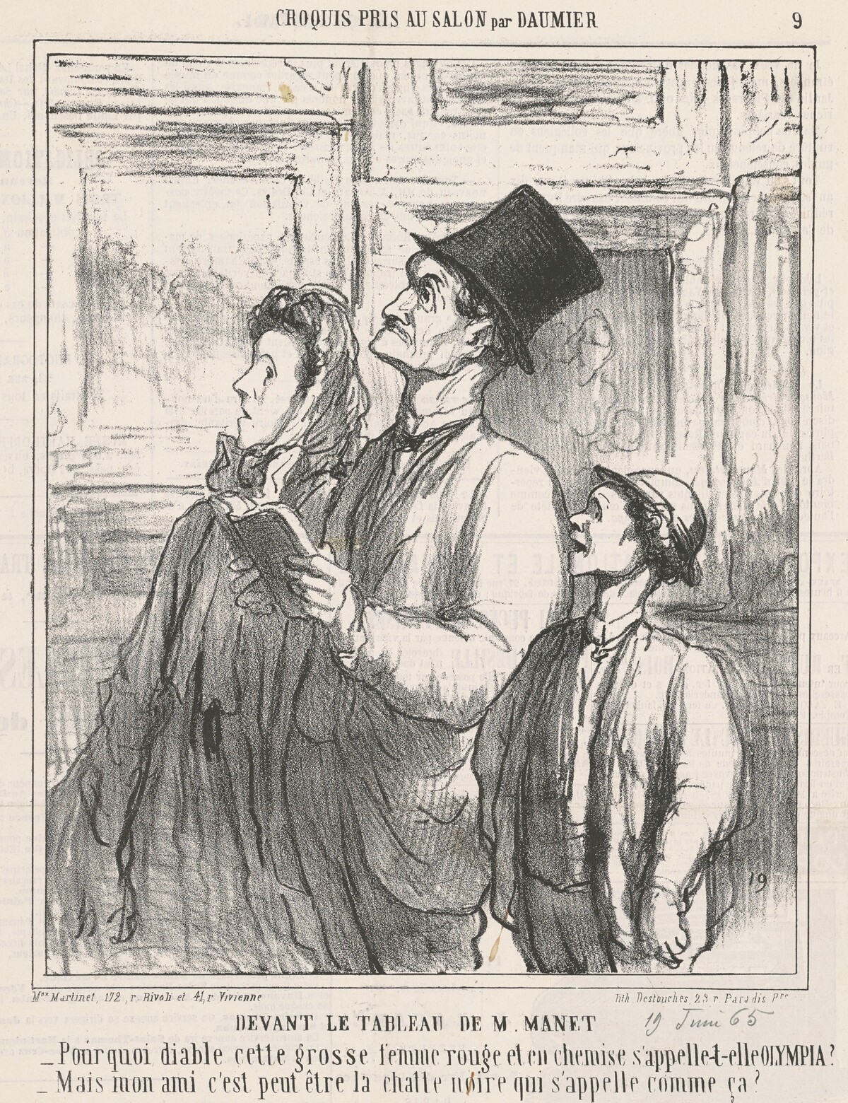 Devant le tableau de M. Manet by Honoré Daumier