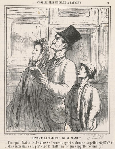 Devant le tableau de M. Manet