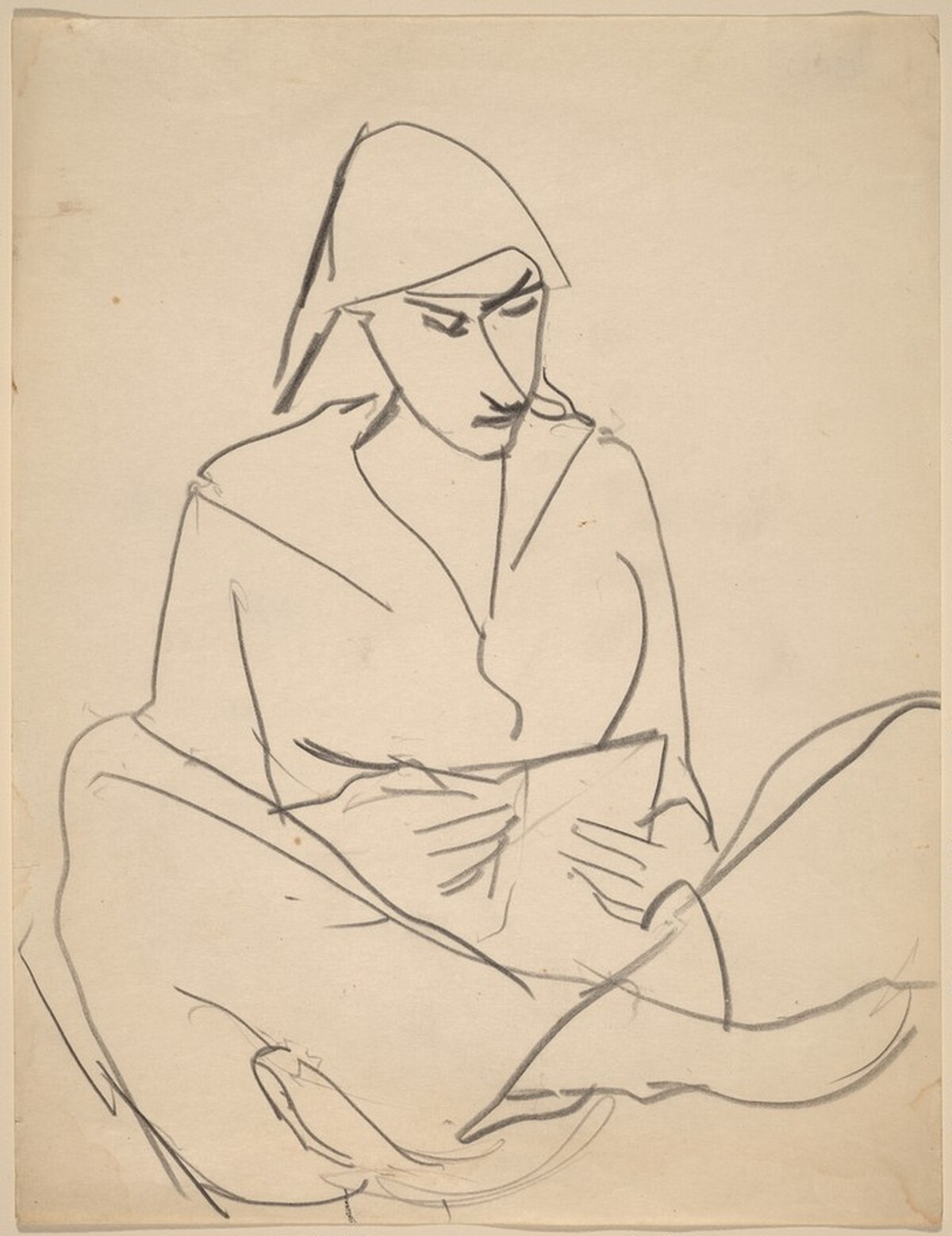 Woman Seated with Legs Crossed, Reading by Mark Rothko