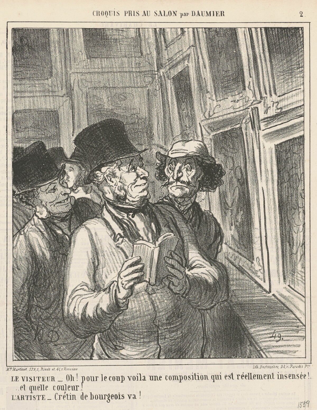 Le visiteur ... by Honoré Daumier