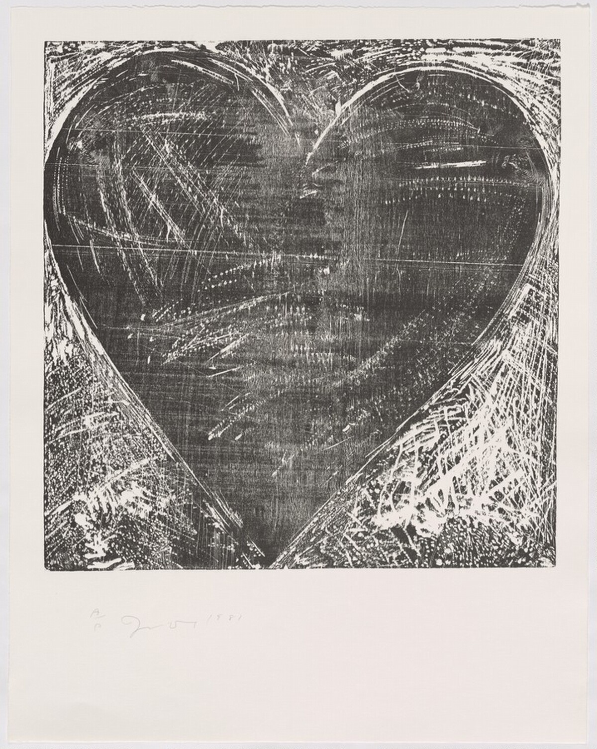 The Jerusalem Woodcut Heart by Jim Dine