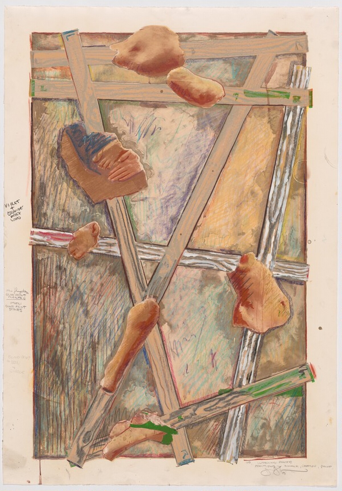 Four Panels from Untitled 1972 [D Panel, working proof 10] by Jasper Johns
